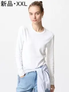 hakuさま　専用ユニクロ　新品　ソフトリブクルーネックT 　XXL