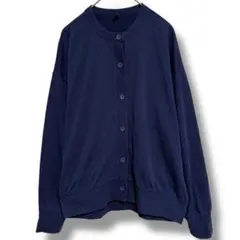 ユニクロ UVカット カーディガン M ネイビー 羽織 シンプル UNIQLO