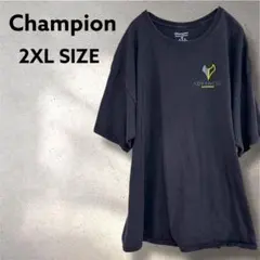✨ チャンピオン ✨ 企業ロゴ Tシャツ バックプリント 黒 2XL ビッグ