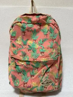 BillABong ピーチ トロピカル プリント キャンバス バックパックのサムネイル