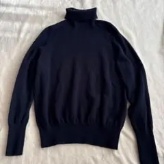みつ様　23区 カシミヤ100% タートルネックセーター ネイビー