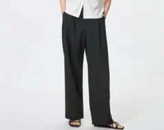UNIQLO タックワイドパンツ　ブラック　Sサイズ