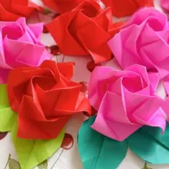 Jack様専用】折り紙 ミニ薔薇 ピンク系16個、赤とオレンジ追加 - メルカリ