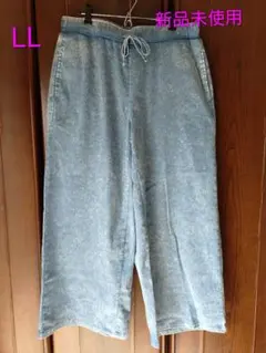 大きいサイズ LL デニムワイドパンツ
