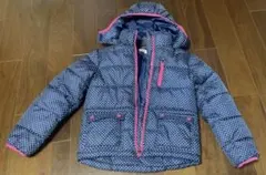 H&M エイチアンドエム キッズ ダウンジャケット 130 ネイビー ピンク