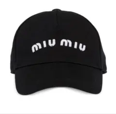 miumiu ベロア ベースボールキャップ 黒 - メルカリ