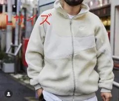 NIKE ナイキ ボアジャケット ビッグスウッシュ 白 ホワイト Lサイズ