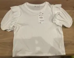 ZARA フリルTシャツ パフスリーブ