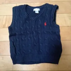 Ralph Lauren ケーブルニット セーター 24M ネイビー