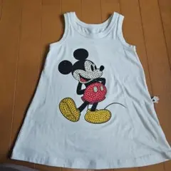 ミッキーマウス ラインストーン タンクトップ