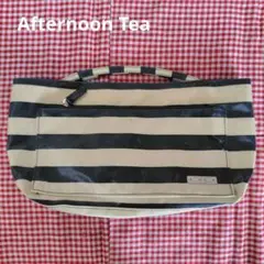AFTERNOON TEA ボーダー柄 トートバッグ　ラミネートのサムネイル