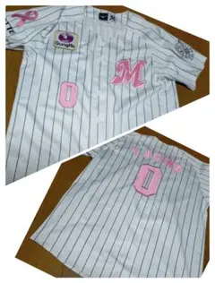 未使用 ミズノ製 千葉ロッテマリーンズ 荻野選手 ピンクリボン ユニホーム 未使用 ミズノ製 千葉ロッテマリーンズ 荻野選手 ピンクリボン