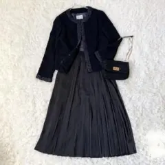 23区　ノーカラーツイードジャケット　フォーマル　スカート　卒業式　入学式