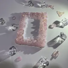 【お値下げしました】トレカケース　ホイップデコ　ピンク　ハンドメイド　B8サイズ