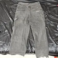 BLESSUグレー ダメージデニムパンツ