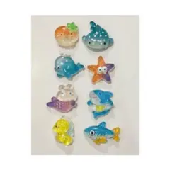 立体シール カボションシール 海のいきものシール