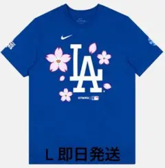 ドジャース 村上隆コラボ LAロゴ 花柄 ブラック Tシャツ Mサイズ ドジャース 村上隆コラボ LAロゴ 花柄 ブラック Tシャツ Mサイズ