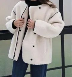 AKTE ボアミドルブルゾン