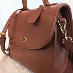 美品❀コーチ　2way 　レザー　ターンロック　ショルダーバッグ 　9977