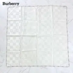 バーバリー スカーフ ノバチェック ロゴ ホワイト 上品 光沢 チェック 高級感