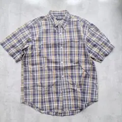 【OLD UNIQLO】90s 紺タグ マドラスチェックボタンダウンシャツ L