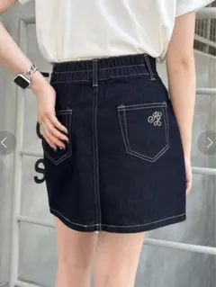 INGNI ポケット刺しゅうデニムマイクロミニスカート デニムスカート