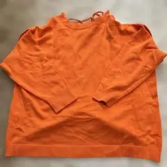 オレンジ ニットセーター Fサイズ