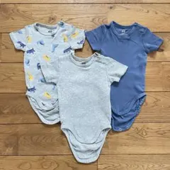 ベビー服　半袖ロンパース　60-70　夏物3枚セット⑤