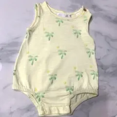 ✅Zara 人気 パームツリー イエロー ロンパース 62