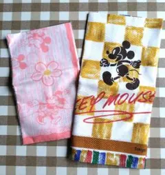 ディズニーランド　ミッキー　ミニー　ハンカチ　2枚セット
