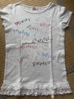 DAISY LOVERS ホワイト Tシャツ フリル裾 Mサイズ ナルミヤ 平成のサムネイル