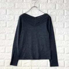 エッセンシャルヒロコビス【S/M】グレー ニットプルオーバー やや薄手 シルク混のサムネイル