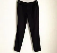 MICHEL KLEIN スラックス パンツ 36 黒 ブラック