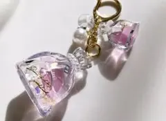 再販△】レジン ヘアゴム 菱形と猫ちゃん② ピンク◡̈♥︎ アルコール