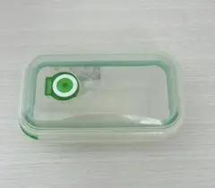 【新品未使用】蓋ごとレンジOK 密閉保存容器 500ml 空気弁付 タッパー 緑