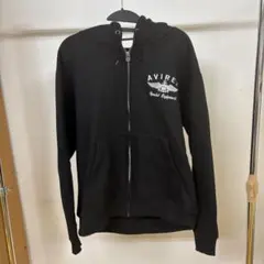 AVIREX ブラック パーカー フード付き 裏起毛