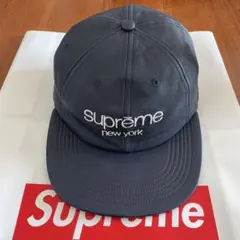 Supreme ネイビー レザーキャップ