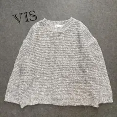 VIS グレー ニットセーター アルパカ混　Mサイズ