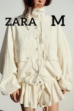 ZARA ナイロンポケットジャケット Lサイズ - メルカリ