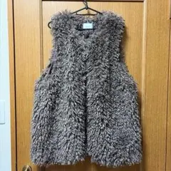Discoat ブラウン　ファーベスト　フリーサイズ