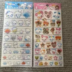 (正規品)4サイズステッカー平成ファンシー　あわわちゃん2点セット