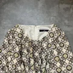 102 ナノユニバース　花柄　総柄　半袖　ブラウス　チュニック