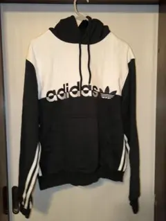 アディダスオリジナルス パーカー トレフォイル 白黒 フーディ