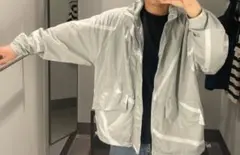 早い者勝ち ナイロンジャケット エイチアンドエム ナイロンパーカー