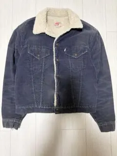70s Levi's コーデュロイ　ボアジャケット　ブラック