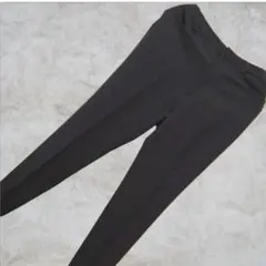 美品【40】黒　ブラック ストライプ スラックス スーツ　オフィス　フォーマル