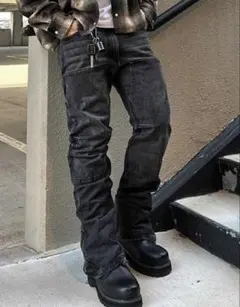 く*の様 bolan似 white blue boots cut denim o - メルカリ