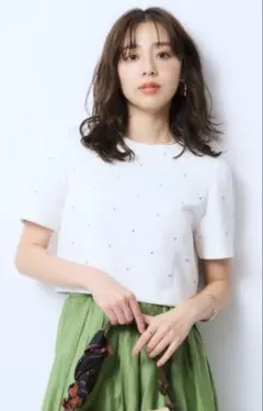 ジャスグリッティー　ラインストーンクロップドカットソーのサムネイル