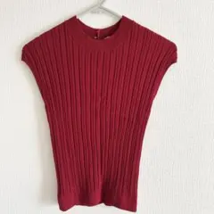 Rirandture リランドチュール　トップス　リブニット　ノースリーブ　赤