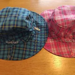 【専用】mont-bell チェック柄ハット 2色セット